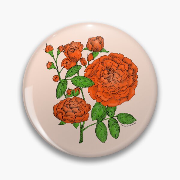 Item preview, Orange Rosette Rose Bloom Full 26-40 Petals In 3+ Rows designed and sold by Rachael Taylor.