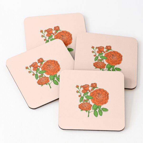 Item preview, Orange Rosette Rose Bloom Full 26-40 Petals In 3+ Rows designed and sold by Rachael Taylor.