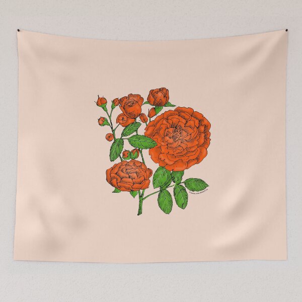 Item preview, Orange Rosette Rose Bloom Full 26-40 Petals In 3+ Rows designed and sold by Rachael Taylor.