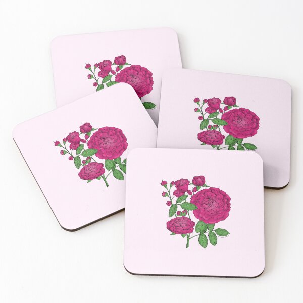 Item preview, Deep Pink Rosette Rose Bloom Full 26-40 Petals In 3+ Rows designed and sold by Rachael Taylor.