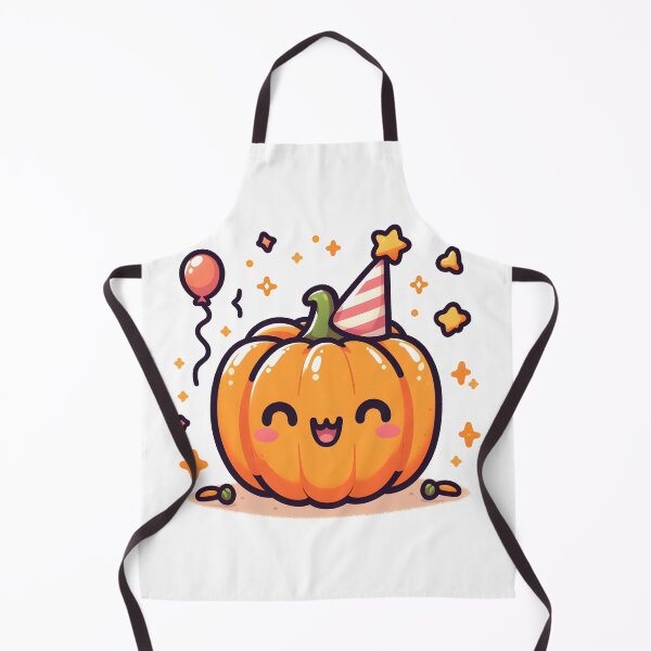 Item preview, Kawaii Pumpkin With Party Hat designed and sold by CanvasCutie.