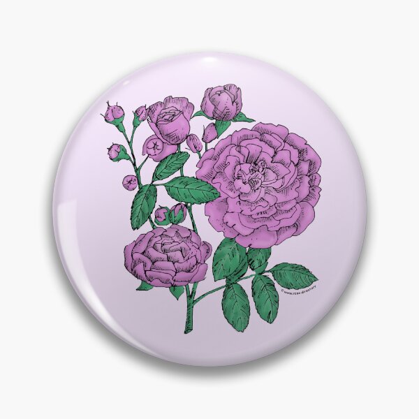 Item preview, Purple Rosette Rose Bloom Full 26-40 Petals In 3+ Rows designed and sold by Rachael Taylor.