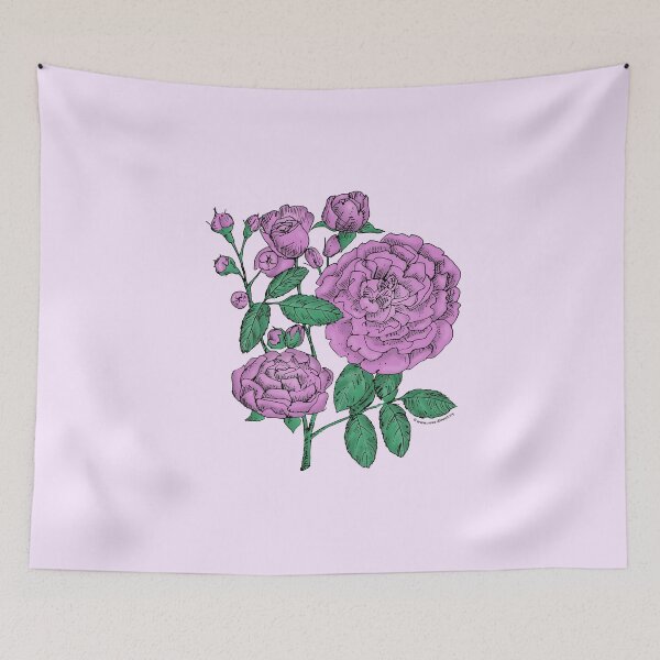 Item preview, Purple Rosette Rose Bloom Full 26-40 Petals In 3+ Rows designed and sold by Rachael Taylor.