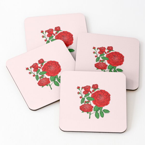 Item preview, Bright Red Rosette Rose Bloom Full 26-40 Petals In 3+ Rows designed and sold by Rachael Taylor.