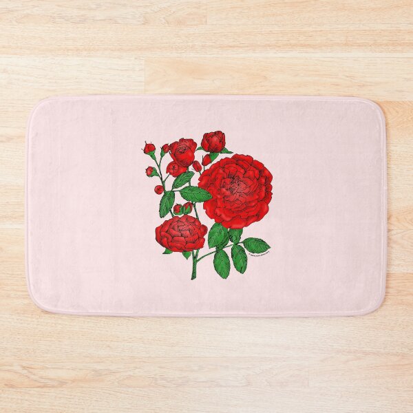 Item preview, Bright Red Rosette Rose Bloom Full 26-40 Petals In 3+ Rows designed and sold by Rachael Taylor.