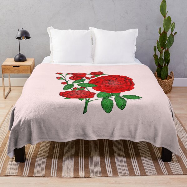 Item preview, Bright Red Rosette Rose Bloom Full 26-40 Petals In 3+ Rows designed and sold by Rachael Taylor.
