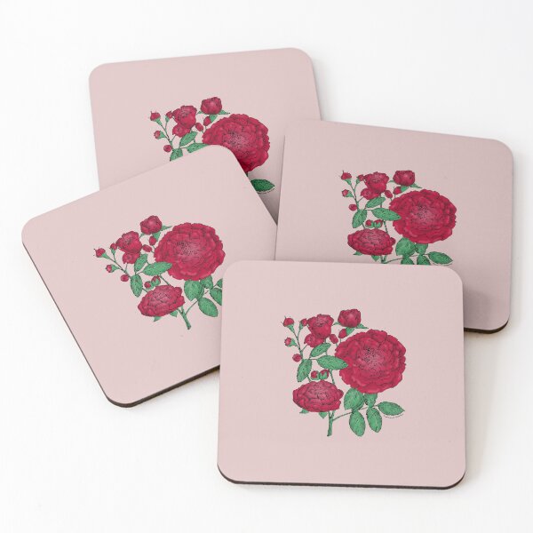 Item preview, Dark Red Rosette Rose Bloom Full 26-40 Petals In 3+ Rows designed and sold by Rachael Taylor.