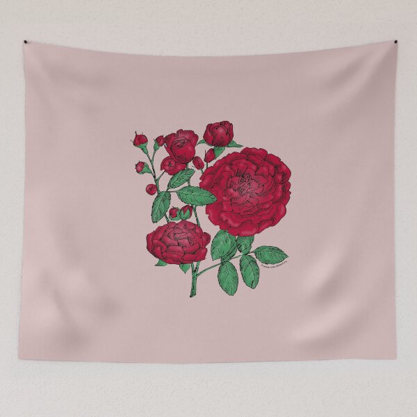 Item preview, Dark Red Rosette Rose Bloom Full 26-40 Petals In 3+ Rows designed and sold by Rachael Taylor.