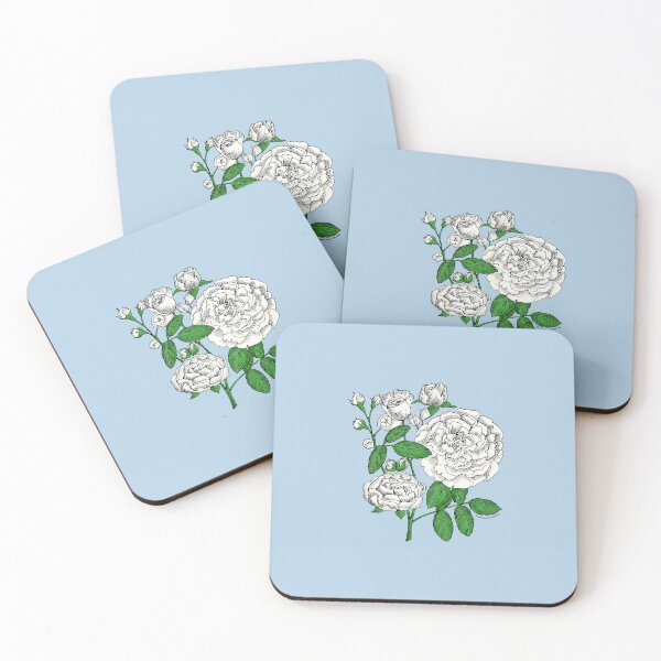 Item preview, White Rosette Rose Bloom Full 26-40 Petals In 3+ Rows designed and sold by Rachael Taylor.