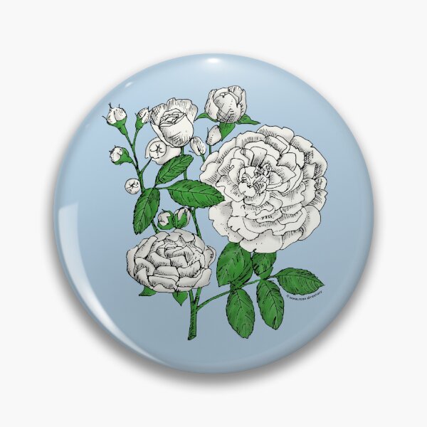 Item preview, White Rosette Rose Bloom Full 26-40 Petals In 3+ Rows designed and sold by Rachael Taylor.