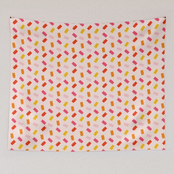 Item preview, pattern with colorful gummy bears designed and sold by burbura.