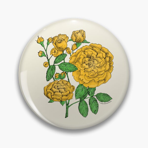 Item preview, Yellow Rosette Rose Bloom Full 26-40 Petals In 3+ Rows designed and sold by Rachael Taylor.