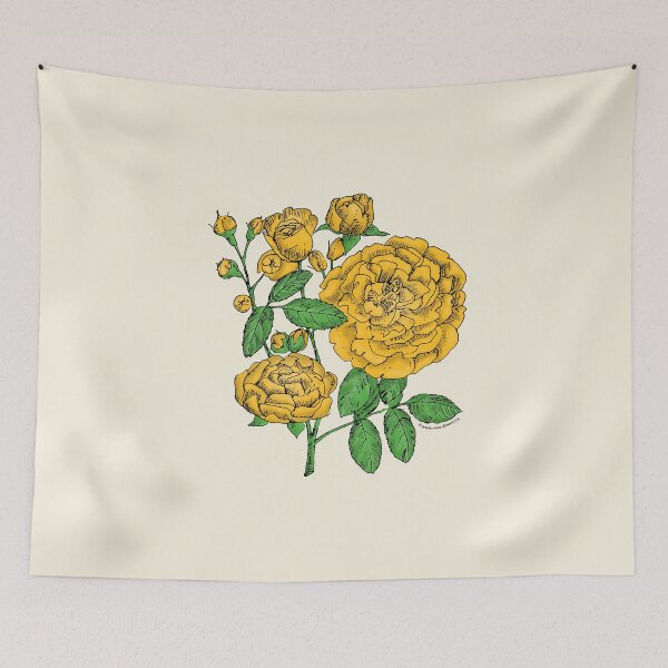 Item preview, Yellow Rosette Rose Bloom Full 26-40 Petals In 3+ Rows designed and sold by Rachael Taylor.