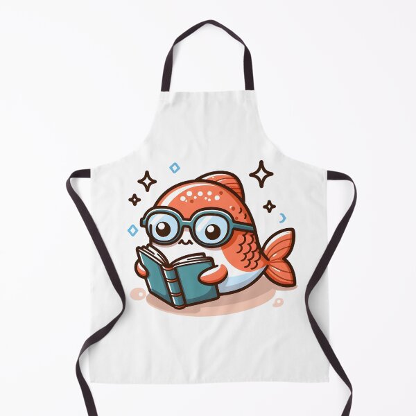 Item preview, Kawaii Salmon With Glasses Reading A Book designed and sold by CanvasCutie.