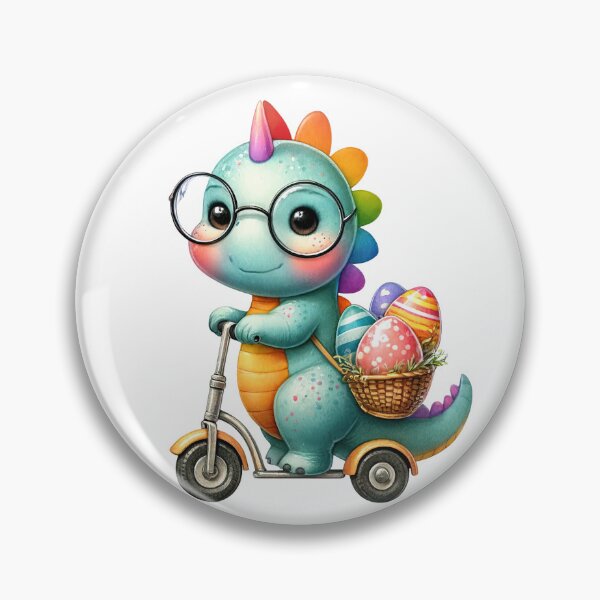 Item preview, Easter Dinosaur on Scooter with Easter Eggs designed and sold by au2515.