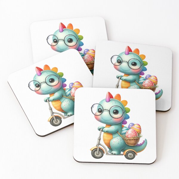 Item preview, Easter Dinosaur on Scooter with Easter Eggs designed and sold by au2515.