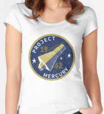 Weltraumprojekt Mercury Tailliertes Rundhals-Shirt