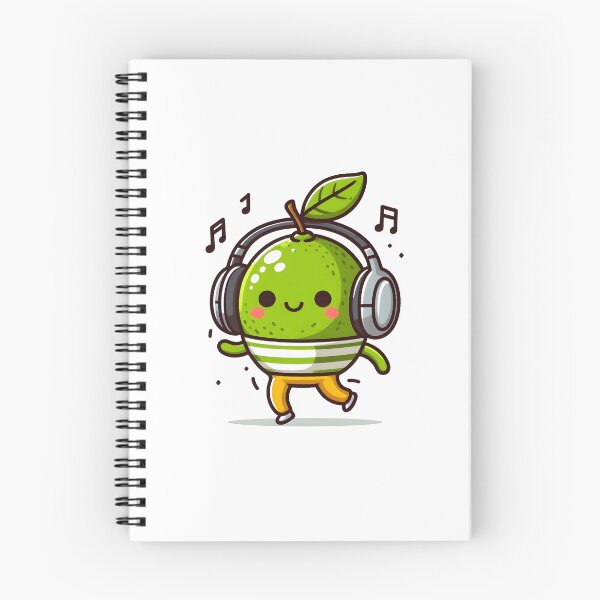 Item preview, Kawaii Lime With Headphones designed and sold by CanvasCutie.