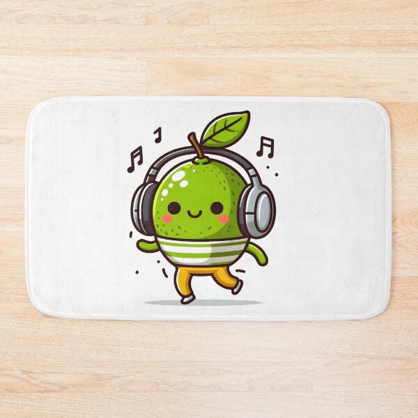 Item preview, Kawaii Lime With Headphones designed and sold by CanvasCutie.