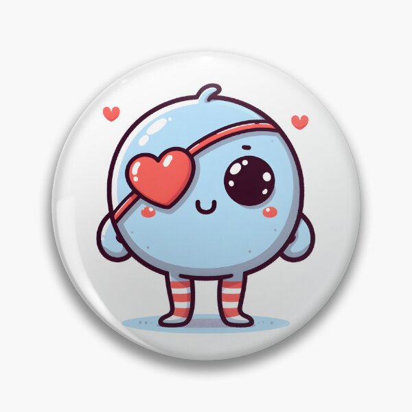 Item preview, Kawaii Darling Cyclops With Heart-Shaped Eyepatch designed and sold by CanvasCutie.