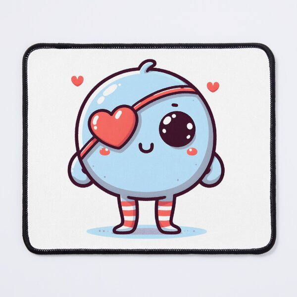 Item preview, Kawaii Darling Cyclops With Heart-Shaped Eyepatch designed and sold by CanvasCutie.