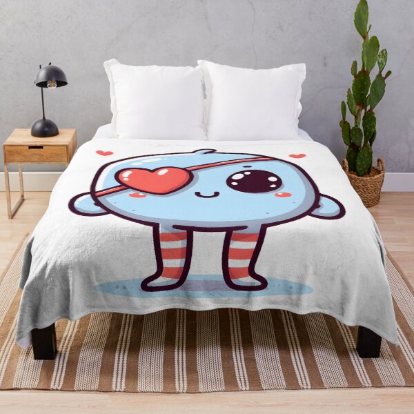 Item preview, Kawaii Darling Cyclops With Heart-Shaped Eyepatch designed and sold by CanvasCutie.
