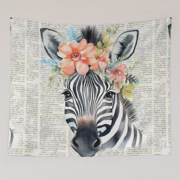 Item preview, Zebra t-shirts, nature pattern t-shirts, cute wild animal pattern t-shirts, vintage style t-shirts, newspapers designed and sold by BeYourself1993.