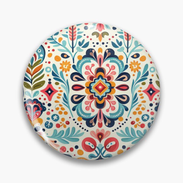 Item preview, Scandinavian Folk Art floral pattern  designed and sold by FOLK ART FUSION by heidiannemorris.