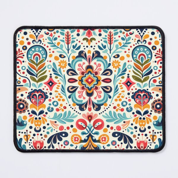 Item preview, Scandinavian Folk Art floral pattern  designed and sold by FOLK ART FUSION by heidiannemorris.