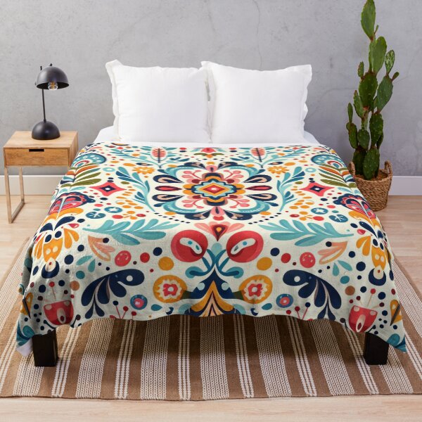 Item preview, Scandinavian Folk Art floral pattern designed and sold by FOLK ART FUSION by heidiannemorris.