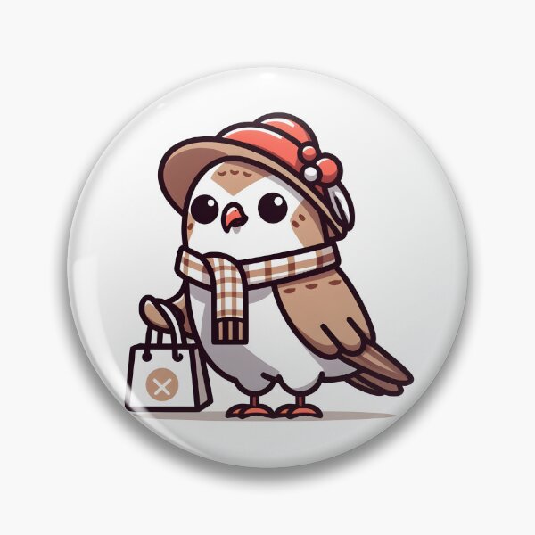 Item preview, Kawaii Falcon With Fashionable Hat designed and sold by CanvasCutie.