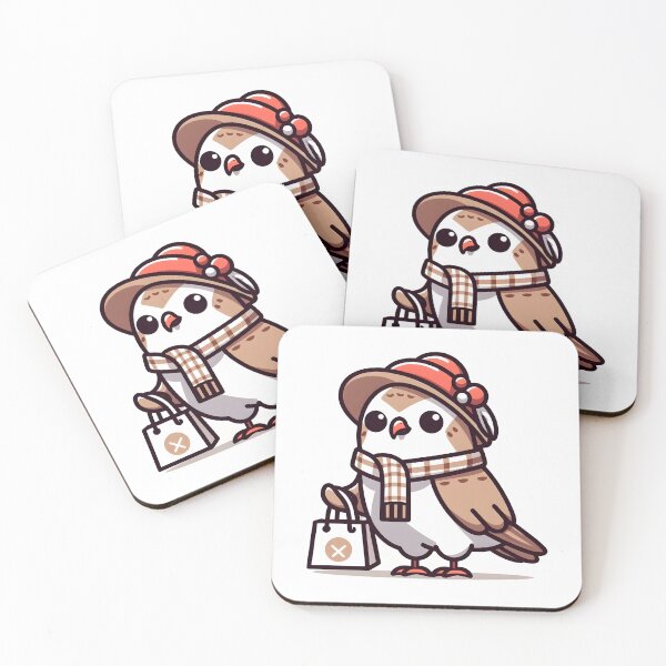 Item preview, Kawaii Falcon With Fashionable Hat designed and sold by CanvasCutie.