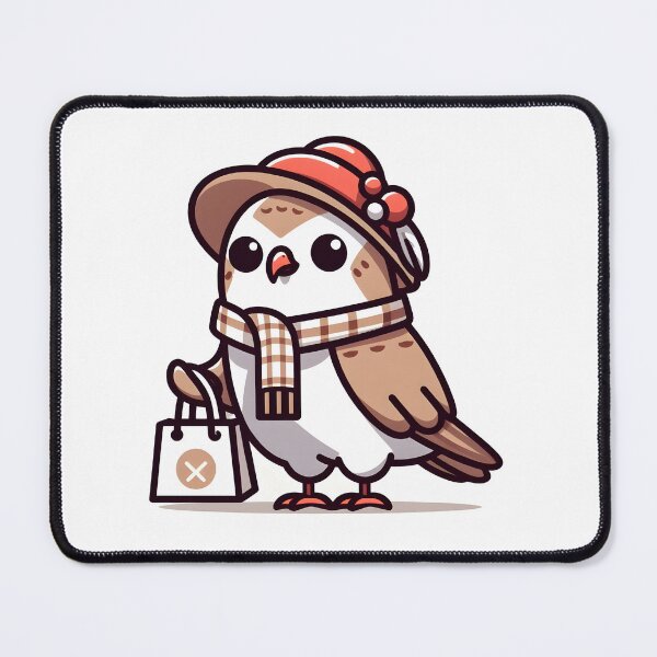 Item preview, Kawaii Falcon With Fashionable Hat designed and sold by CanvasCutie.
