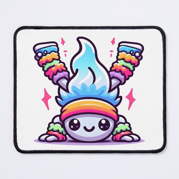 Item preview, Kawaii Energetic Wraith With Colorful Leg Warmers designed and sold by CanvasCutie.