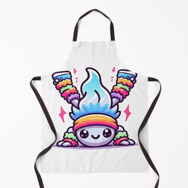 Item preview, Kawaii Energetic Wraith With Colorful Leg Warmers designed and sold by CanvasCutie.
