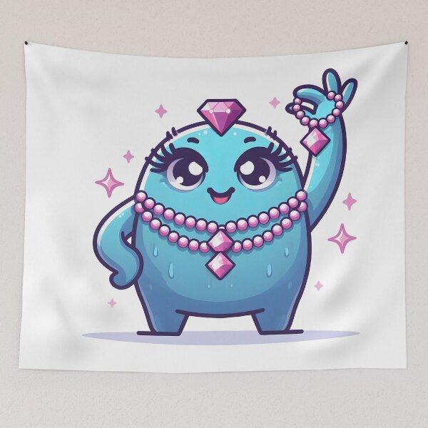 Item preview, Kawaii Monster: Diamond Necklace designed and sold by CanvasCutie.