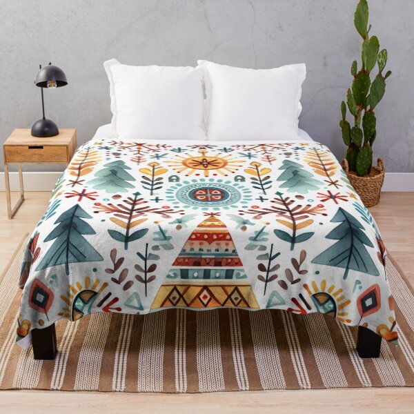 Item preview, Scandinavian Folk Art floral pattern  designed and sold by FOLK ART FUSION.