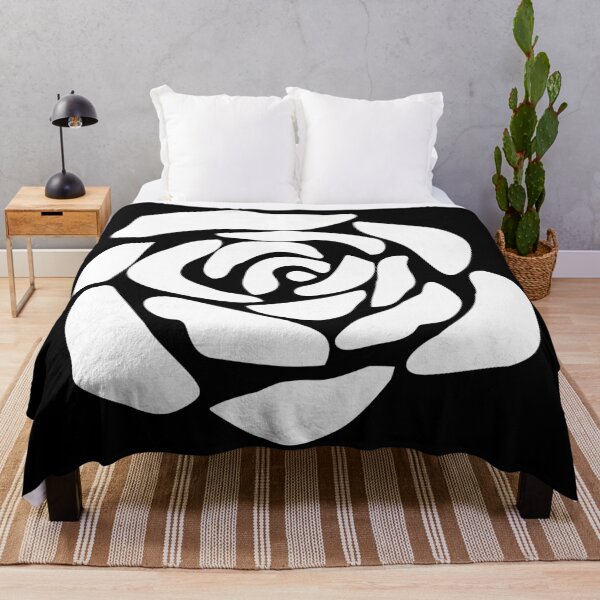 Item preview, Elegant Vintage White Rose on Black Shapes Mania designed and sold by Shapes-Mania.