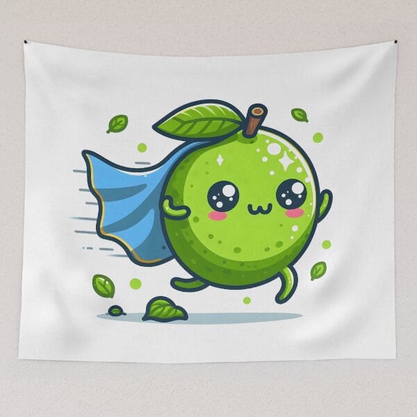 Item preview, Kawaii Lime With Cape designed and sold by CanvasCutie.