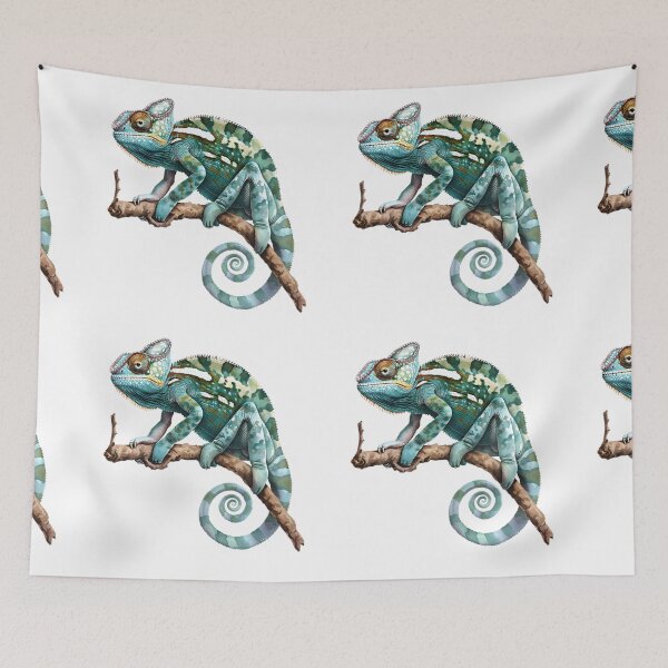 Item preview, Panther chameleon clings to a branch, bright and beautiful colors. #8 designed and sold by kizenya.
