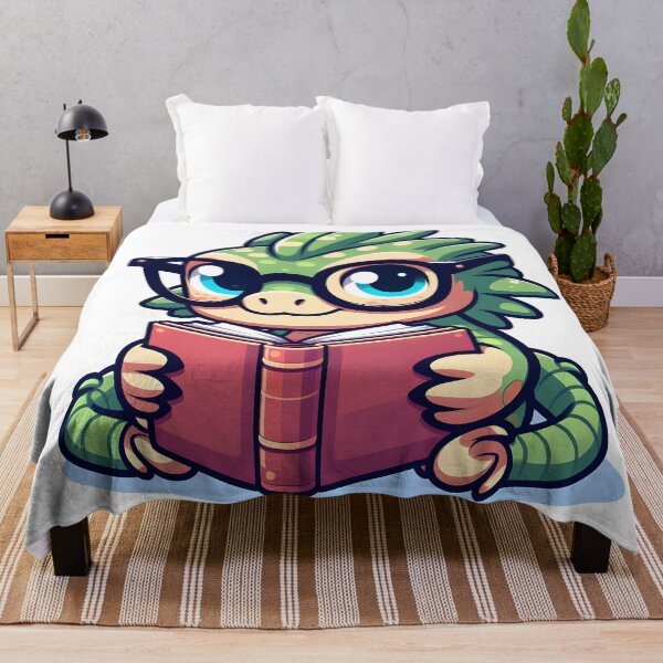 Item preview, Kawaii Bashful Basilisk With Glasses designed and sold by CanvasCutie.