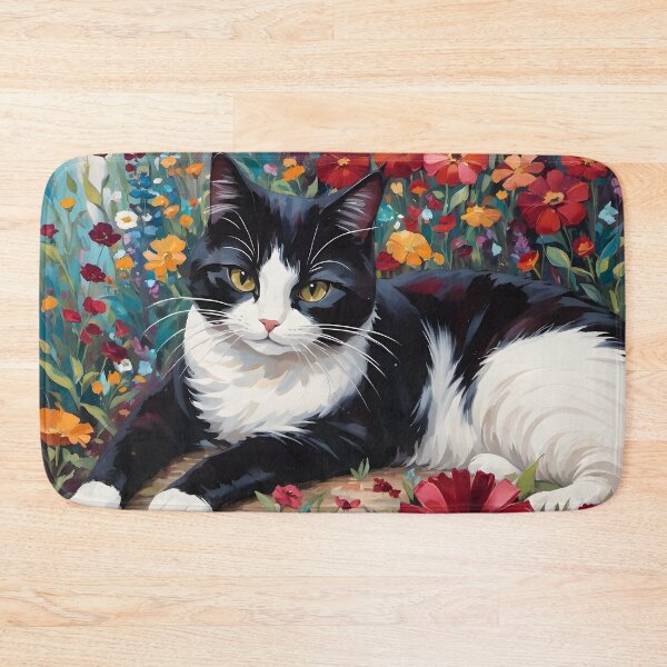 Item preview, Cat in a Colorful Garden designed and sold by Nira Dabush.