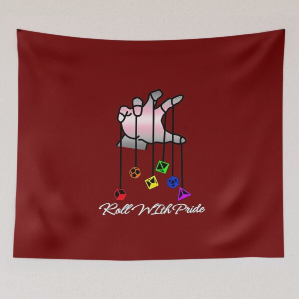 Item preview, Demigirl DND Pride Flag, Demigirl "Roll With Pride" Design, Dungeon Master designed and sold by Travelslightly.