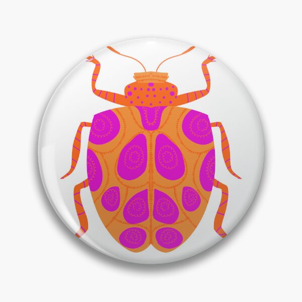 Item preview, Cute Colorful Beetle Pink and Orange designed and sold by aneladesigns.