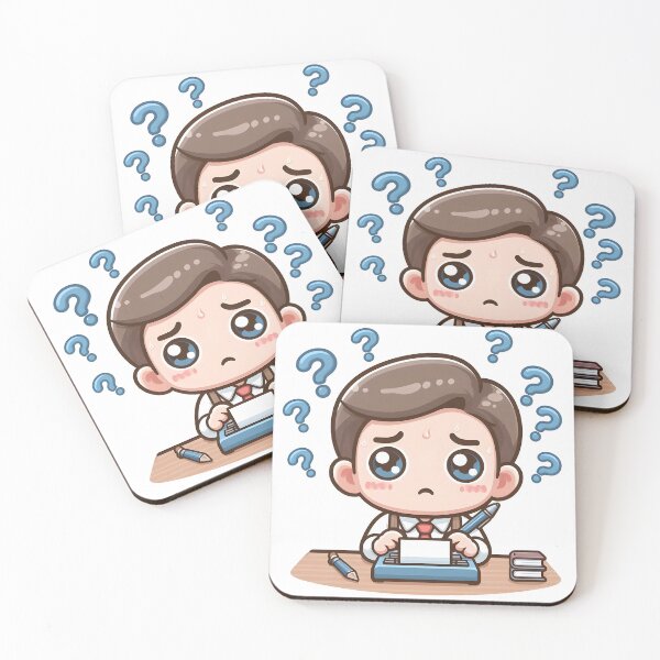 Item preview, Kawaii Writer With Question Mark designed and sold by CanvasCutie.