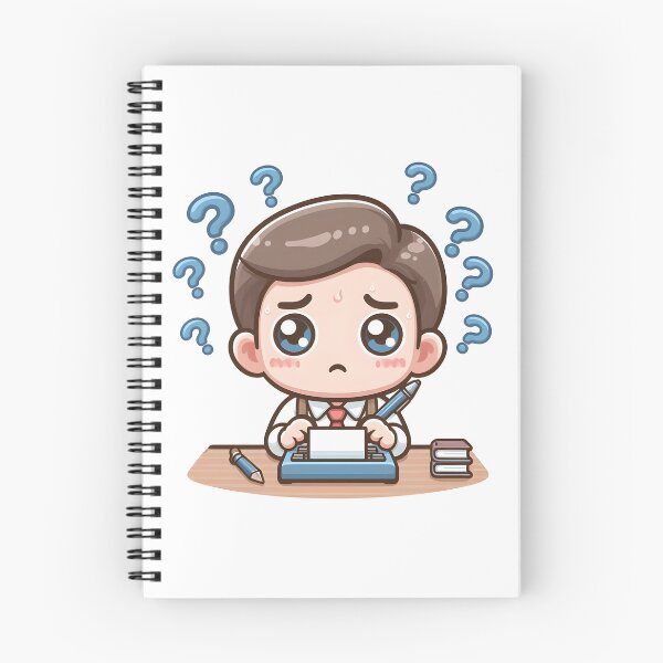 Item preview, Kawaii Writer With Question Mark designed and sold by CanvasCutie.