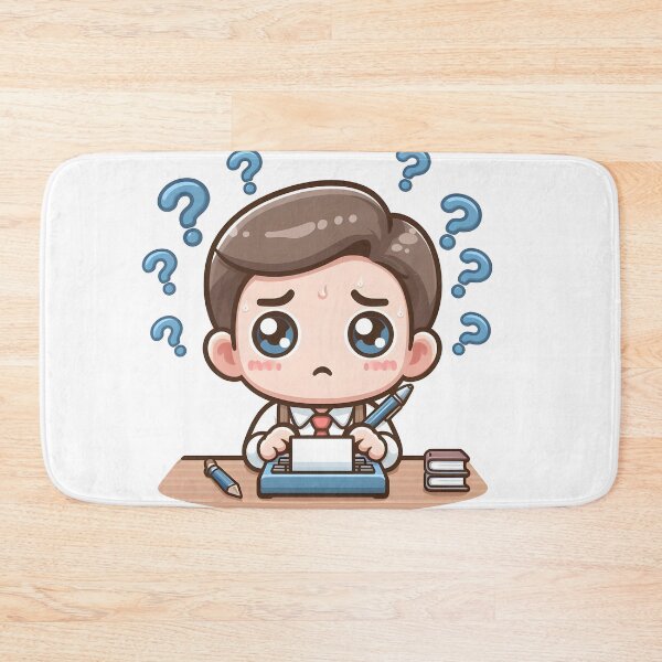 Item preview, Kawaii Writer With Question Mark designed and sold by CanvasCutie.