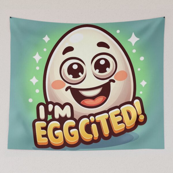 Item preview, I'm Eggcited! designed and sold by FrumTheMindOf.