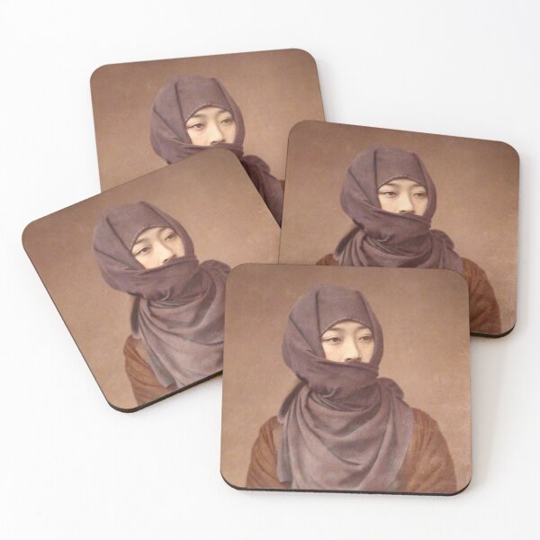 Item preview, Girl in winter costume, Meiji Period, Japan designed and sold by Photos of Japan.
