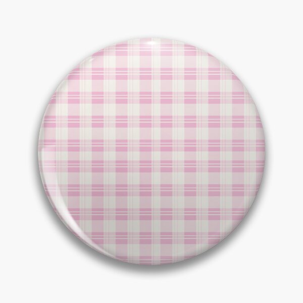 Item preview, Gingham , Pink White Solid striped fabric Pattern Gingham gorgeous white soft pink designed and sold by DrStickerManiac.